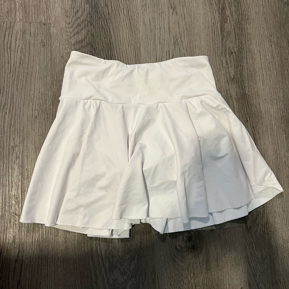 White tennis skirt
